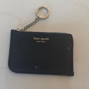 Kate Spade Black Card Holder with Keychain